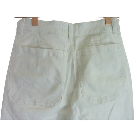 Everlane White Denim Jeans Pants 27 Barrel Utility Cropped - Picture 4 of 6